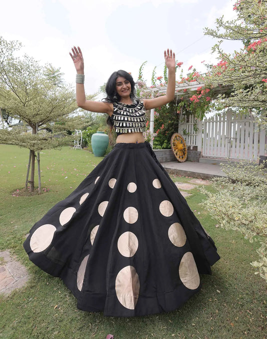 Black Designer Navaratri Lehenga Choli