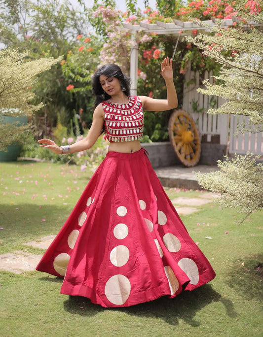 Maroon Designer Navaratri Lehenga Choli