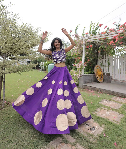 Purple Designer Navaratri Lehenga Choli