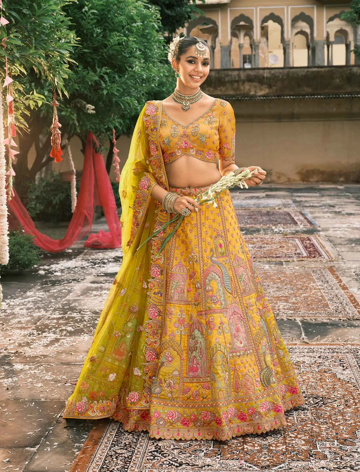 Yellow Bridal Lehenga With Stunning Designer Embroidery