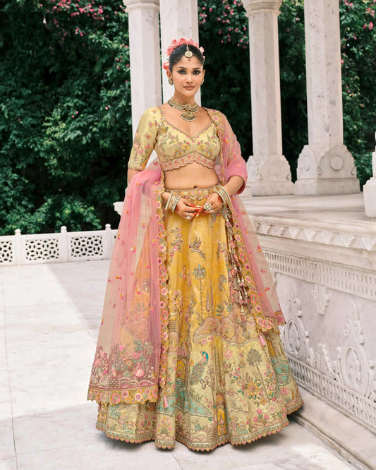 Yellow Bridal Lehenga With Stunning Designer Embroidery
