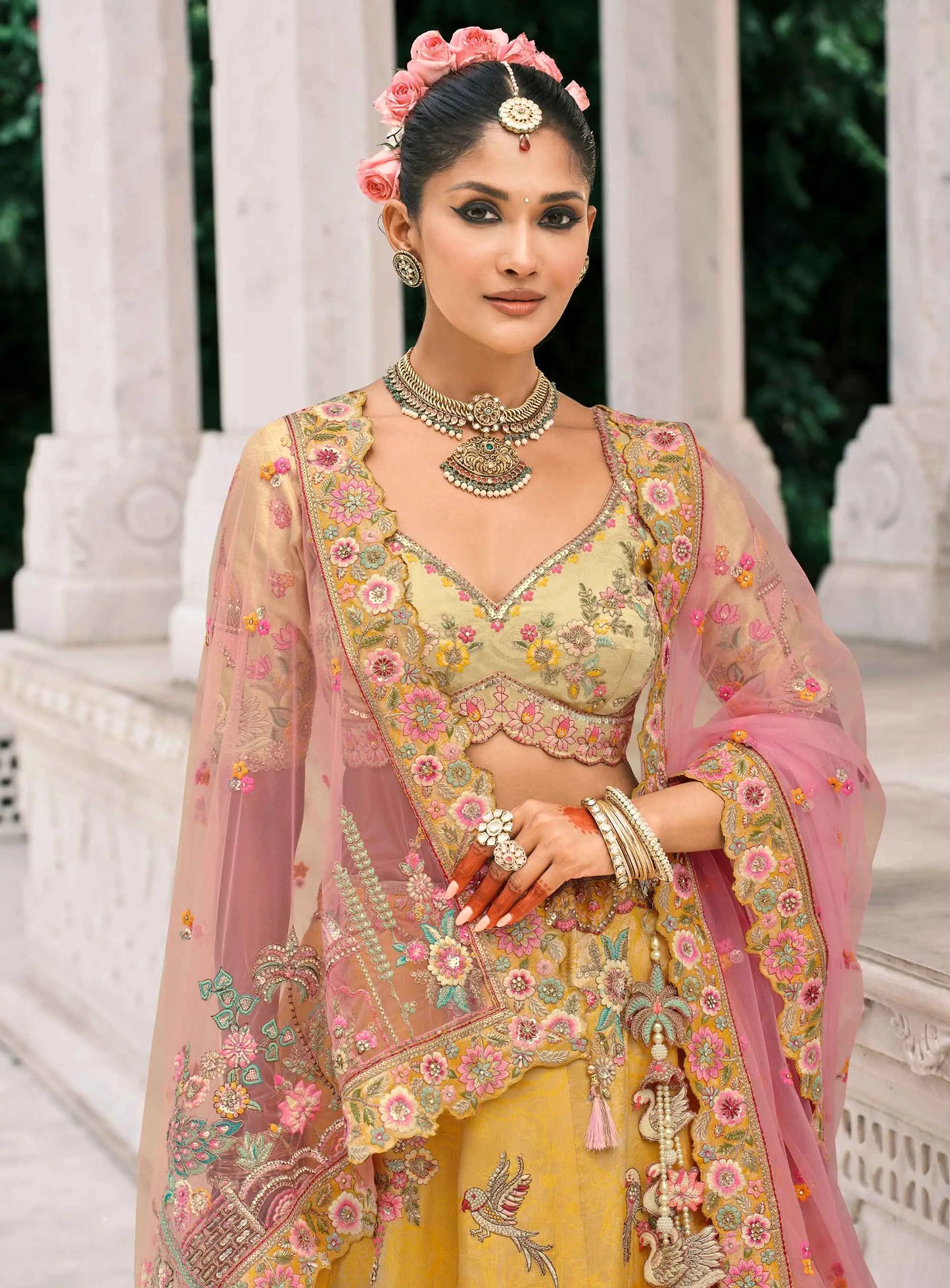 Yellow Bridal Lehenga With Stunning Designer Embroidery