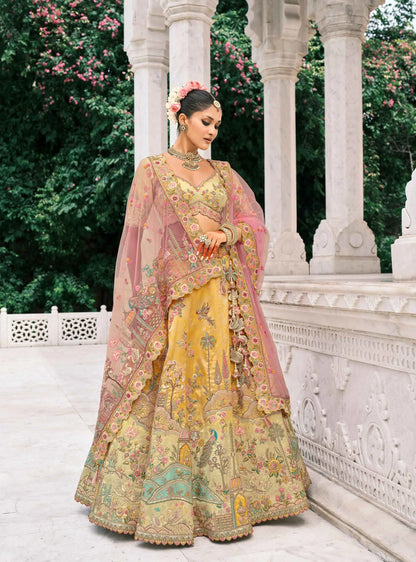 Yellow Bridal Lehenga With Stunning Designer Embroidery