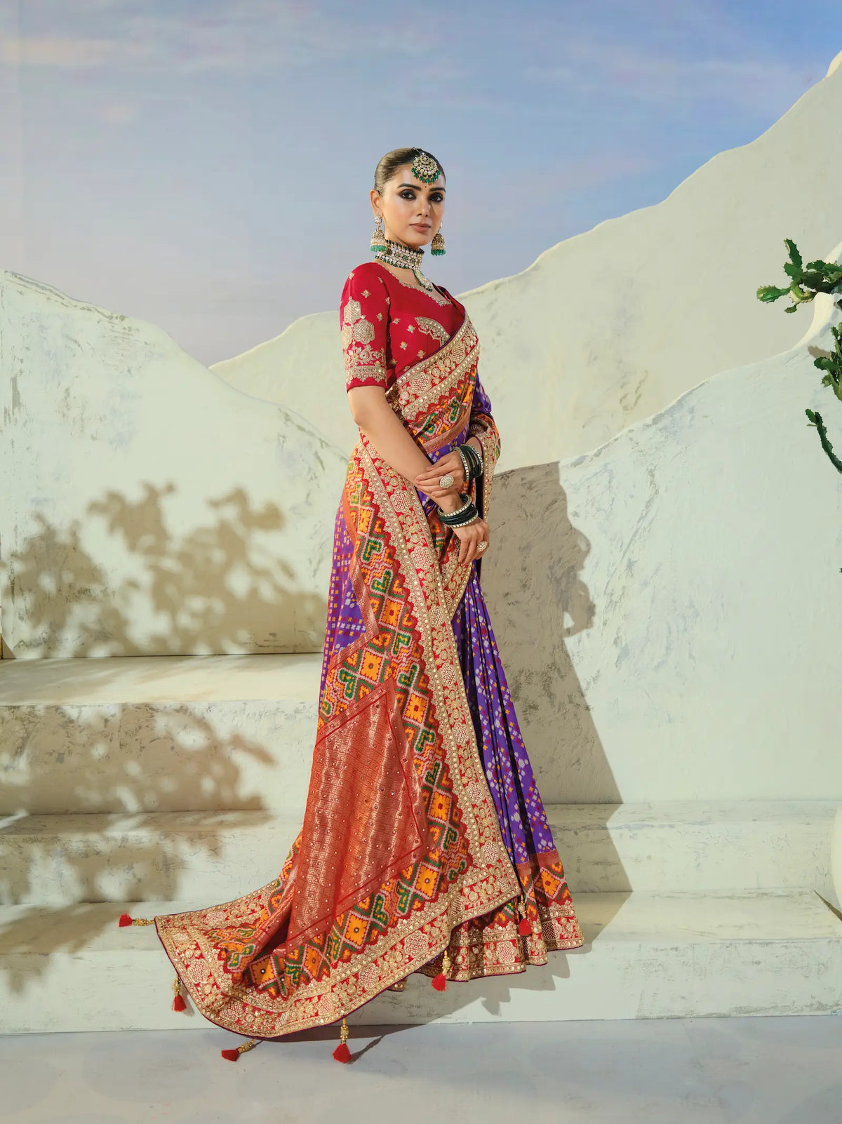 Royal Purple Heavy Work Patola Saree