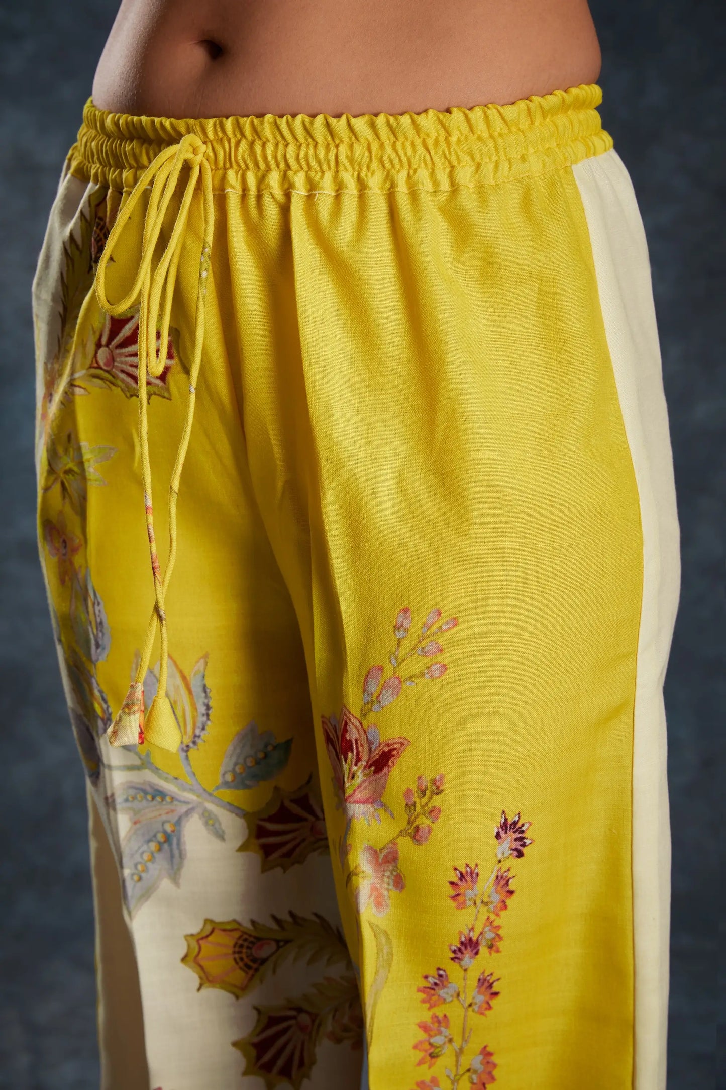 Yellow Printed Linen Co-ord Set