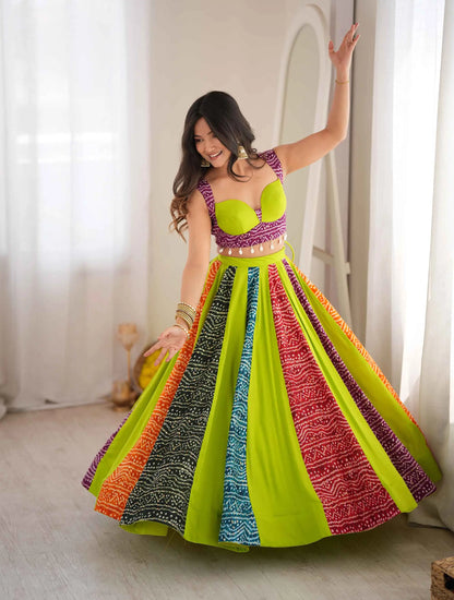 Multi Color Traditional Lehenga For Navratri