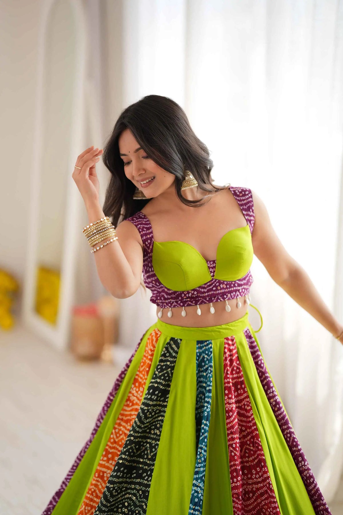 Multi Color Traditional Lehenga For Navratri