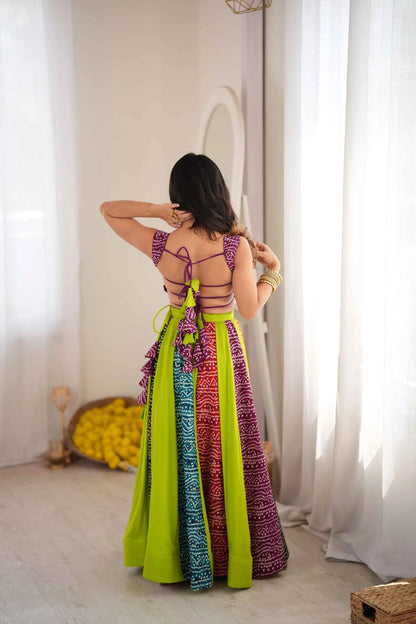 Multi Color Traditional Lehenga For Navratri