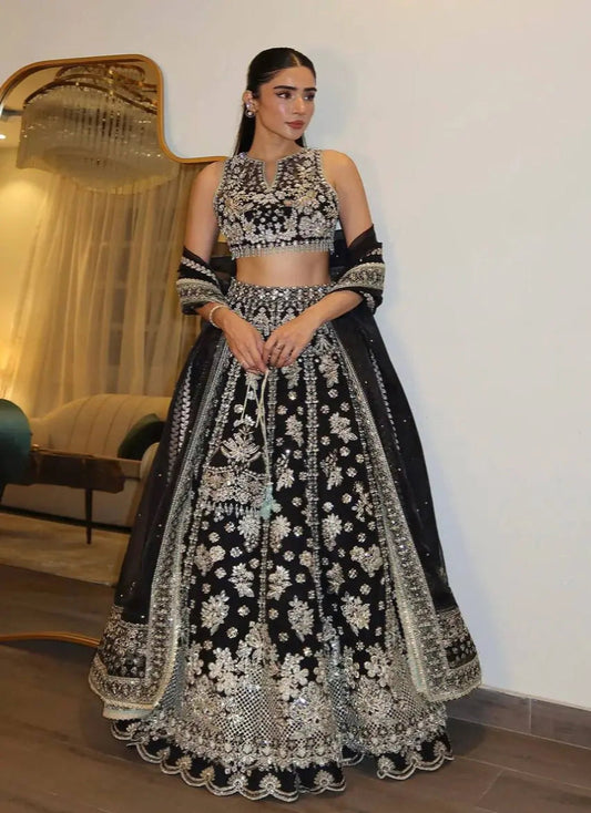Black Sequins Embroidered Lehenga Choli