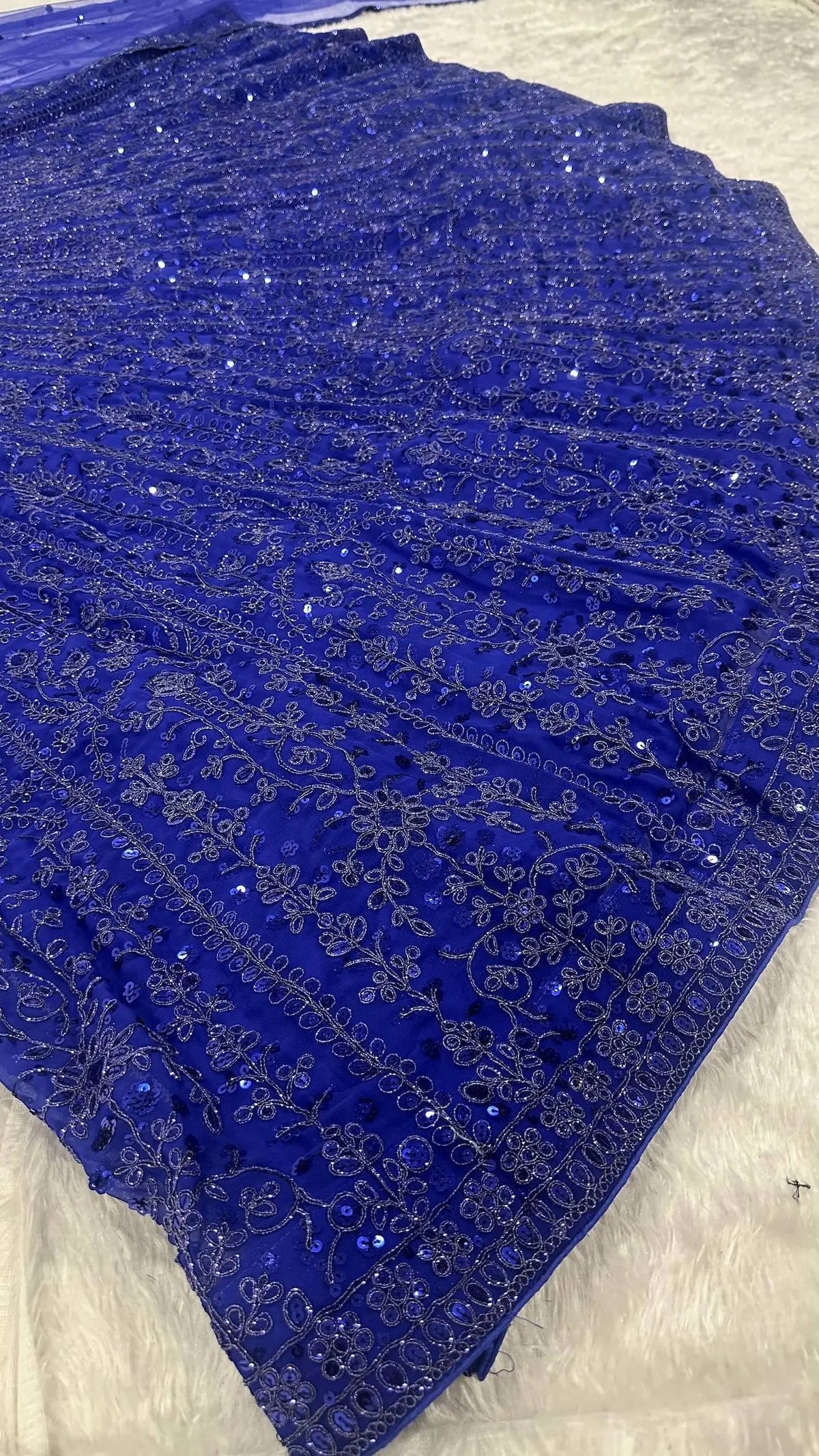 Royal Blue Embroidered Lehenga Choli