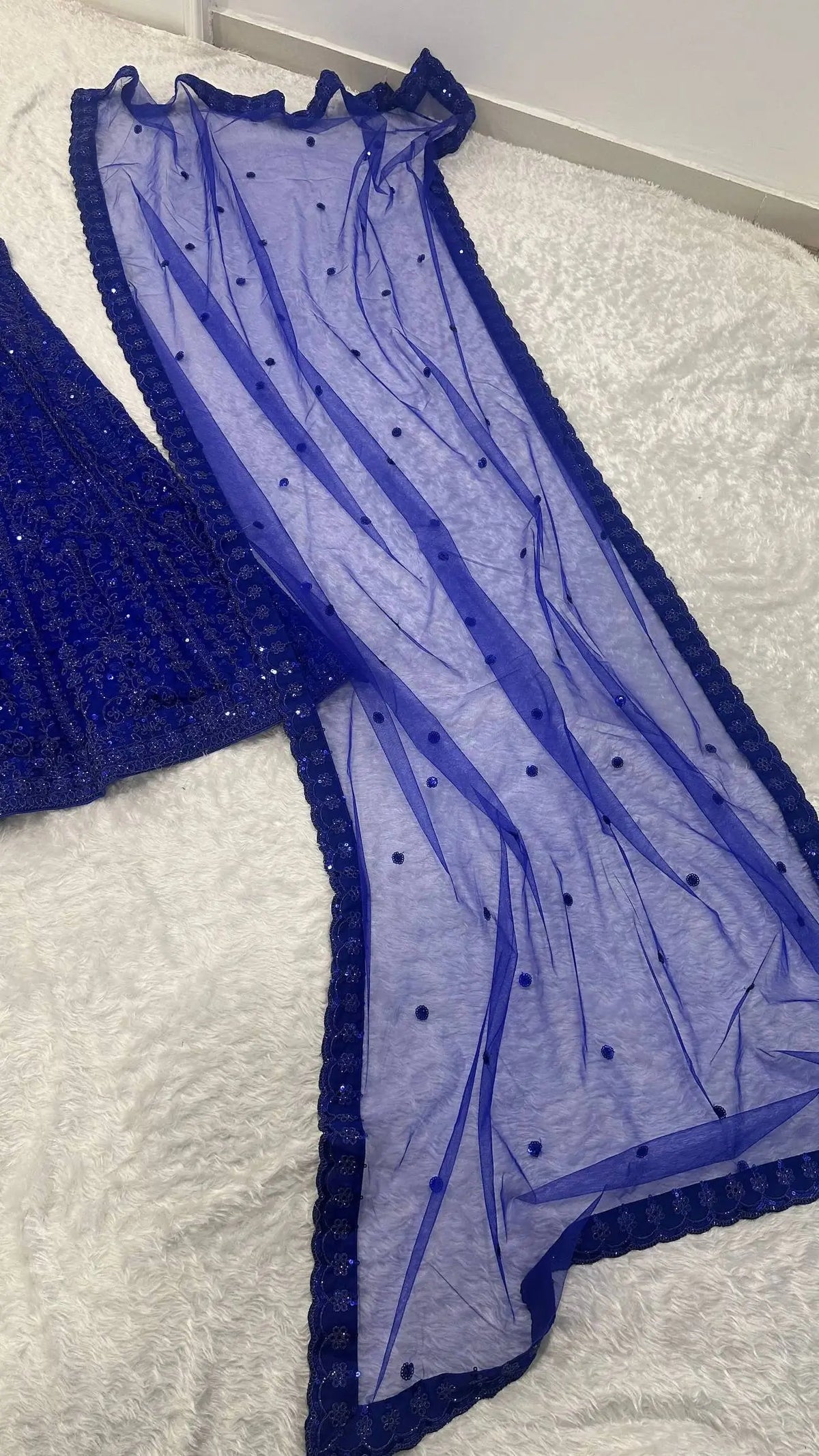 Royal Blue Embroidered Lehenga Choli