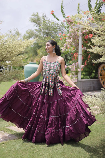 Wine Kutchi Patch Work Garba Chaniya Choli