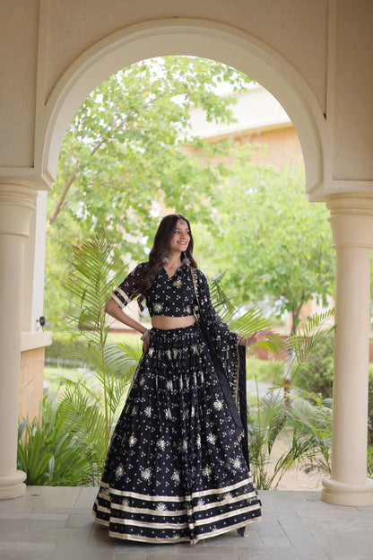 Black Embroidered Garba Chaniya Choli