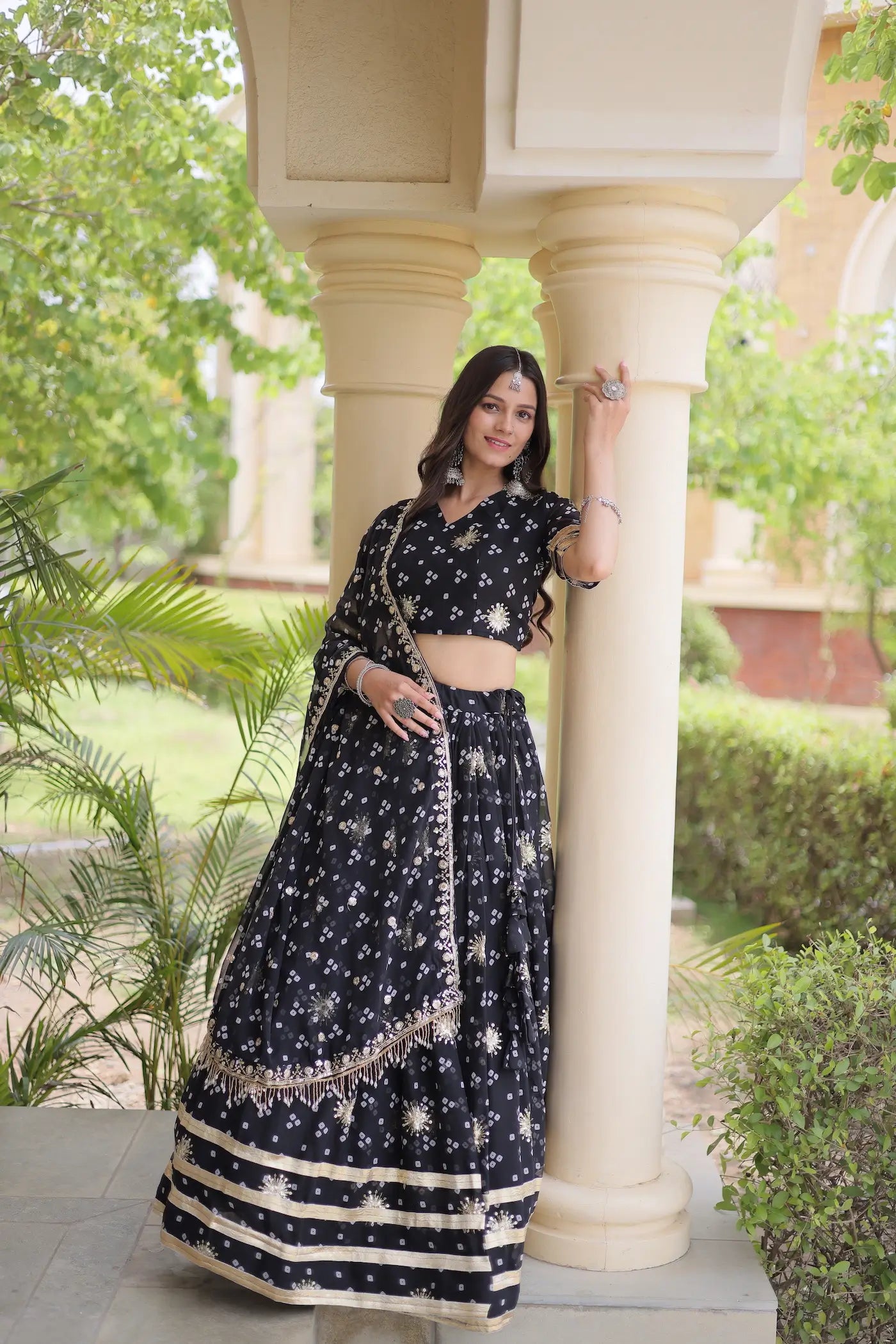 Black Embroidered Garba Chaniya Choli