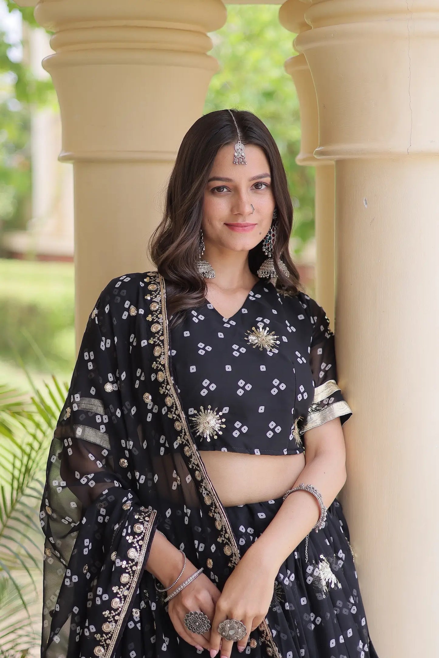Black Embroidered Garba Chaniya Choli