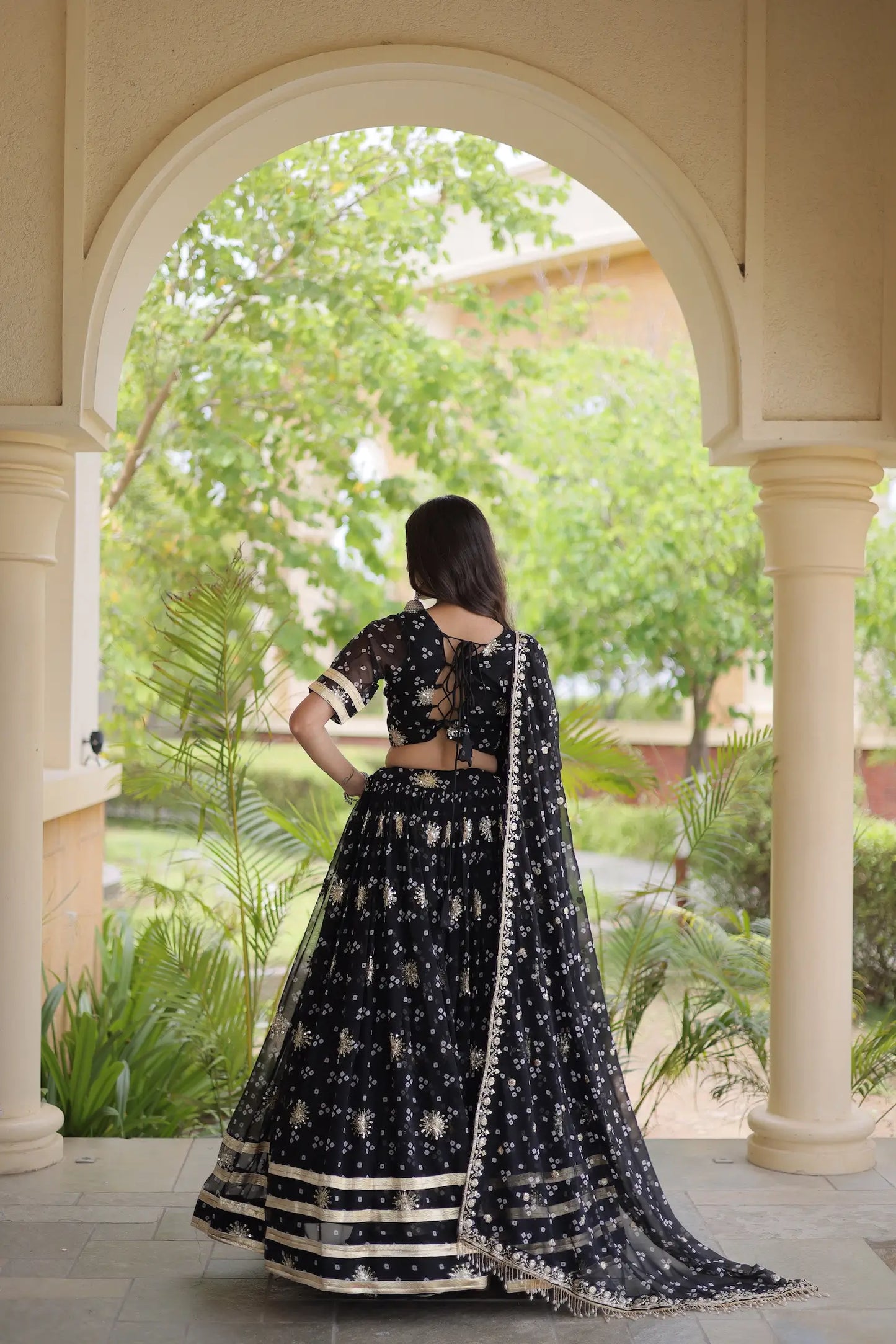 Black Embroidered Garba Chaniya Choli