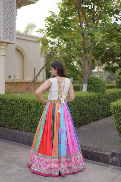Multicolor Printed Navratri Lehenga Choli