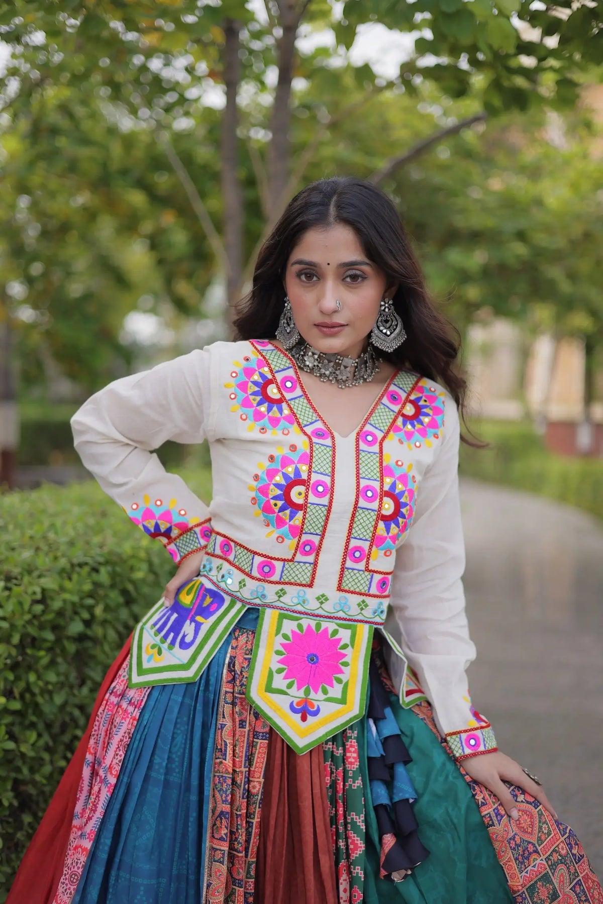 Multicolor Printed Navratri Chaniya Choli