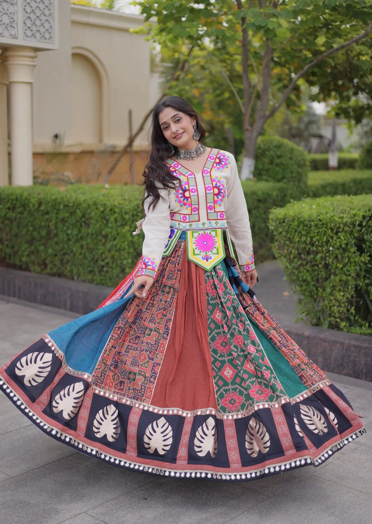 Multicolor Printed Navratri Chaniya Choli