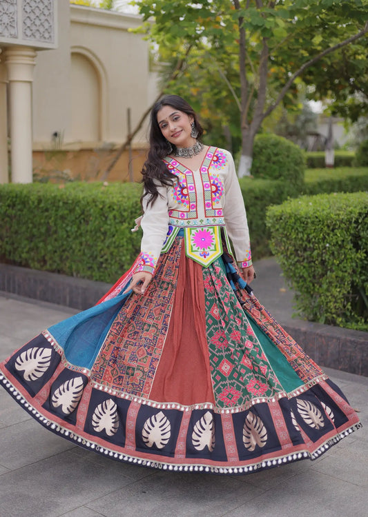 Multicolor Printed Navratri Chaniya Choli
