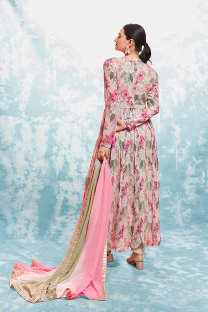 Light Pink Printed And Embroidery Salwar Suit