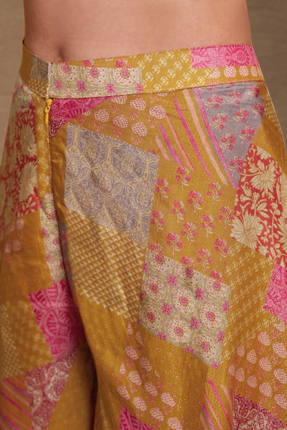 Mustard Yellow Printed Salwar Suit