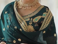 Green Art Silk Lehenga With Thread Zari Dori And Sequins Embroidery Work