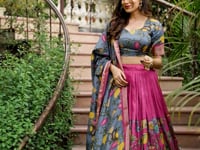 Pink Dola Silk Lehenga Choli With Kalamkari Print And Zari Weaving Work