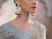 Olive Green Glass Silk Chiffon Party Wear Saree With Sequence & Thread Embroidery Work