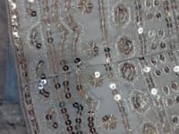 Silver Silk Lehenga With Beautiful Embroidery Zari And Heavy Sequins Work
