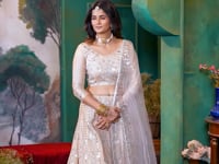 Beige Satin Lehenga With Embroidery Coding And Heavy Sequins Work