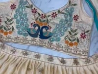 Vanilla Multi Thread Heavy Sequins Embroidery Work Chinon Silk Lehenga Choli