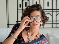 Black-Teal Ajrakh Printed Satin Crepe Silk Saree