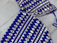 Royal Blue Beautiful Foil Mirror Work Faux Georgette Lehenga Choli