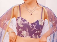 Peacock Blue Net Lehenga Choli With Embroidery Work