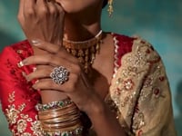 Dark Beige Heavy Embroidery & Hand Work Silk Saree