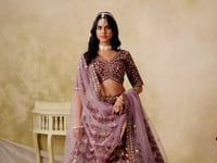 Wine Berry Art Silk Embroidery Lehenga Choli