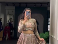 Onion Pink Fendi Embroidered Indo Western Set
