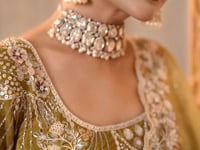 Classic Yellow Organza Satin Saree With Embroidery & Hand Work