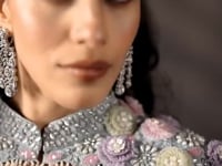 Cloudy Blue One Minute Saree With Embroidery & Hand Work