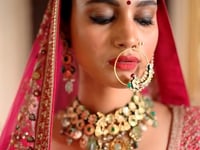 Bridal Pink Lehenga With Heavy Embroidery & Pearls
