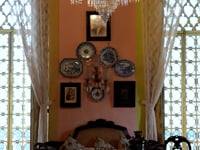 Orange Embroidery & Pearls Motifs Bridal Lehenga