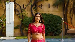 Rani Pink Silk Embroidered Lehenga Choli