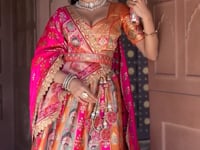Trendy Premium Banarasi Silk Embroidery Lehenga