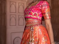 Designer Premium Silk Banarasi Embroidery Lehenga