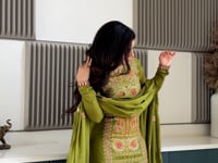 Parrot Embroidery Work Salwar Suit