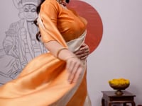 Beige-Yellow Paper Silk Zari Weaving Saree