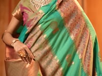 Haze Green Handloom Silk Saree