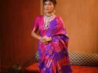Iris Purple Handloom Silk Saree