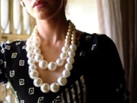 Black-White Satin illustration Print Saree